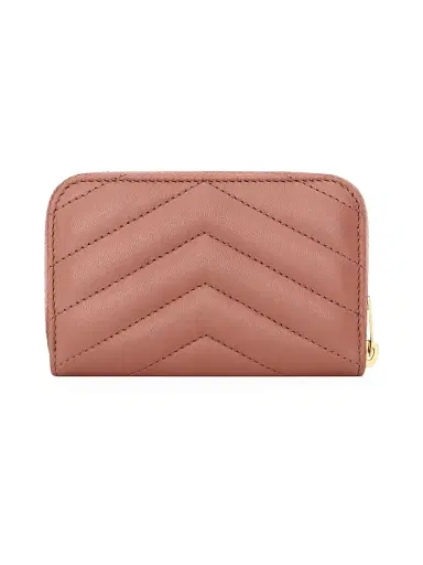 Saint Laurent Women's Cassandre Change Purse in Lambskin - Barely Pink | Thumbnail 4 Saint Laurent Women's Cassandre Change Purse in Lambskin - Barely Pink | Thumbnail 4