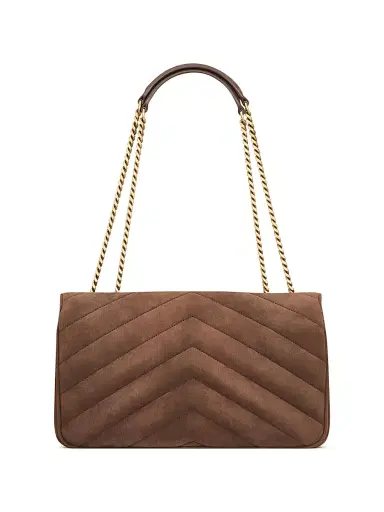 Saint Laurent Women's Loulou Medium Shoulder Bag in Matelassé Suede | Thumbnail 6 Saint Laurent Women's Loulou Medium Shoulder Bag in Matelassé Suede | Thumbnail 6