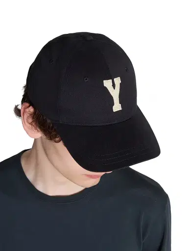 Saint Laurent Women's Y Varsity Cap in Gabardine | Thumbnail 2 Saint Laurent Women's Y Varsity Cap in Gabardine | Thumbnail 2
