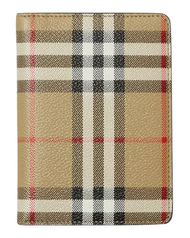 Burberry Check Bifold Passport Holder | Thumbnail 1 Burberry Check Bifold Passport Holder | Thumbnail 1