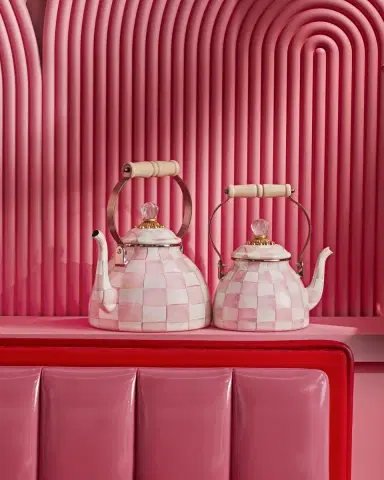 MacKenzie-Childs Rosy Check Enamel Tea Kettle, 3qt. | Thumbnail 3 MacKenzie-Childs Rosy Check Enamel Tea Kettle, 3qt. | Thumbnail 3