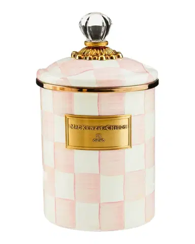 MacKenzie-Childs Rosy Check Enamel Canister | Thumbnail 1 MacKenzie-Childs Rosy Check Enamel Canister | Thumbnail 1
