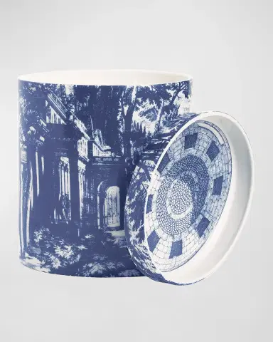 Fornasetti Scented Candle Large Blue & White/ Giardino Settecentesco | Thumbnail 2 Fornasetti Scented Candle Large Blue & White/ Giardino Settecentesco | Thumbnail 2