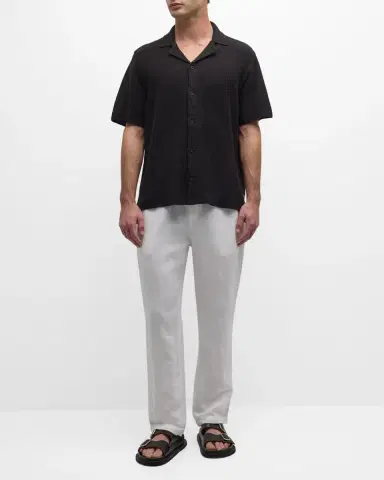 Onia Men's Cotton Textured Camp Shirt | Thumbnail 2 Onia Men's Cotton Textured Camp Shirt | Thumbnail 2
