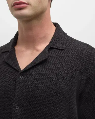 Onia Men's Cotton Textured Camp Shirt | Thumbnail 7 Onia Men's Cotton Textured Camp Shirt | Thumbnail 7