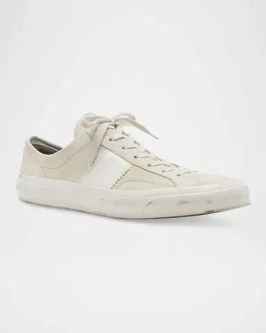 TOM FORD Men 's Cambridge Suede Low-Top Sneakers | Thumbnail 3 TOM FORD Men 's Cambridge Suede Low-Top Sneakers | Thumbnail 3