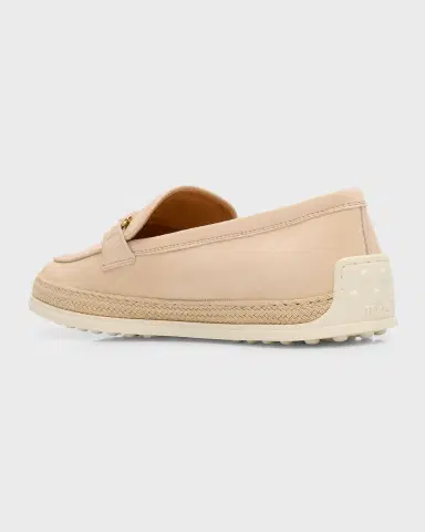 Tod 's Gomma Suede T-Ring Espadrille Driver Loafers | Thumbnail 4 Tod 's Gomma Suede T-Ring Espadrille Driver Loafers | Thumbnail 4