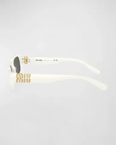Miu Miu Logo Acetate Rectangular Sunglasses | Thumbnail 2 Miu Miu Logo Acetate Rectangular Sunglasses | Thumbnail 2