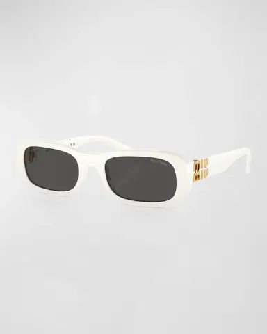Miu Miu Logo Acetate Rectangular Sunglasses | Thumbnail 3 Miu Miu Logo Acetate Rectangular Sunglasses | Thumbnail 3
