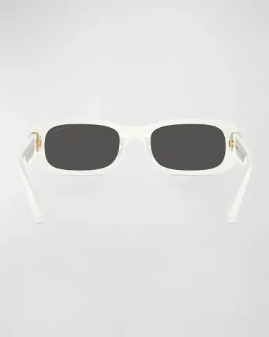 Miu Miu Logo Acetate Rectangular Sunglasses | Thumbnail 4 Miu Miu Logo Acetate Rectangular Sunglasses | Thumbnail 4