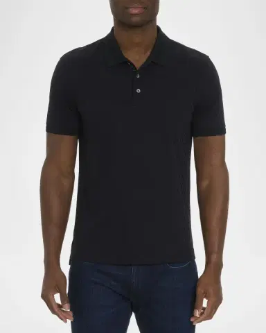 Robert Graham Men's Elias Jacquard Knit Polo Shirt | Thumbnail 4 Robert Graham Men's Elias Jacquard Knit Polo Shirt | Thumbnail 4
