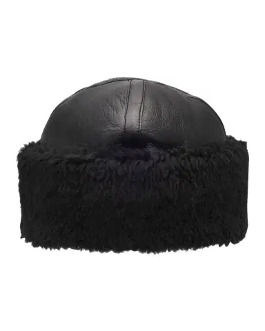 TOTEME Leather Shearling Cuff Beanie | Thumbnail 1 TOTEME Leather Shearling Cuff Beanie | Thumbnail 1