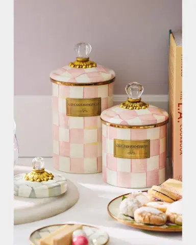 MacKenzie-Childs Rosy Check Enamel Canister | Thumbnail 2 MacKenzie-Childs Rosy Check Enamel Canister | Thumbnail 2