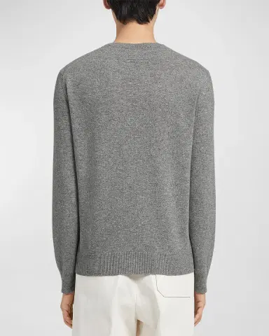 Zegna Men's Cashmere Crewneck Sweater | Thumbnail 4 Zegna Men's Cashmere Crewneck Sweater | Thumbnail 4