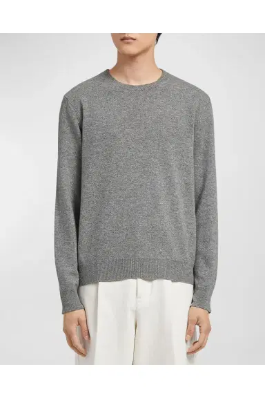 Zegna Men's Cashmere Crewneck Sweater | Thumbnail 6 Zegna Men's Cashmere Crewneck Sweater | Thumbnail 6