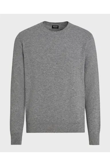 Zegna Men's Cashmere Crewneck Sweater | Thumbnail 7 Zegna Men's Cashmere Crewneck Sweater | Thumbnail 7
