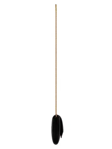 Saint Laurent Women's Uptown Chain Wallet in Grain De Poudre Embossed Leather | Thumbnail 6 Saint Laurent Women's Uptown Chain Wallet in Grain De Poudre Embossed Leather | Thumbnail 6