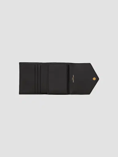 Saint Laurent Women's Cassandre Matelassé Multi-Fold Wallet in Leather - Black | Thumbnail 2 Saint Laurent Women's Cassandre Matelassé Multi-Fold Wallet in Leather - Black | Thumbnail 2