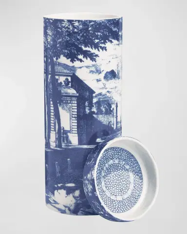 Fornasetti Scented Tower Candle Blue & White/Giardino Settecentesco | Thumbnail 2 Fornasetti Scented Tower Candle Blue & White/Giardino Settecentesco | Thumbnail 2