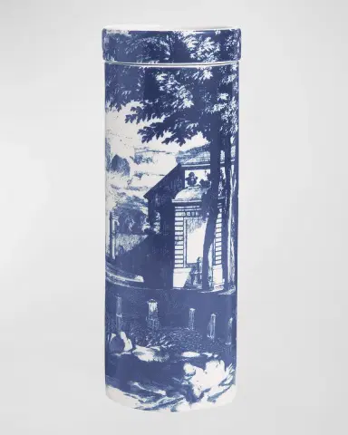 Fornasetti Scented Tower Candle Blue & White/Giardino Settecentesco | Thumbnail 4 Fornasetti Scented Tower Candle Blue & White/Giardino Settecentesco | Thumbnail 4