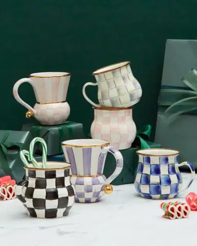 MacKenzie-Childs Rosy Check Enamel Mug | Thumbnail 6 MacKenzie-Childs Rosy Check Enamel Mug | Thumbnail 6