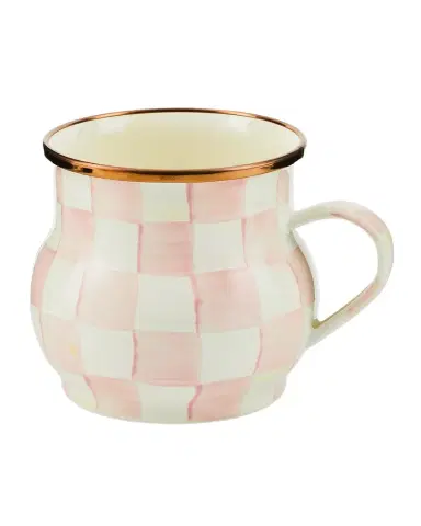 MacKenzie-Childs Rosy Check Enamel Mug | Thumbnail 1 MacKenzie-Childs Rosy Check Enamel Mug | Thumbnail 1