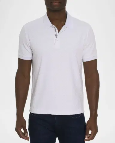 Robert Graham Men's Elias Jacquard Knit Polo Shirt | Thumbnail 4 Robert Graham Men's Elias Jacquard Knit Polo Shirt | Thumbnail 4