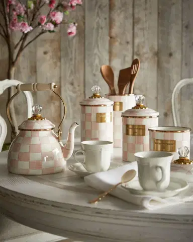 MacKenzie-Childs Rosy Check Enamel Canister | Thumbnail 4 MacKenzie-Childs Rosy Check Enamel Canister | Thumbnail 4