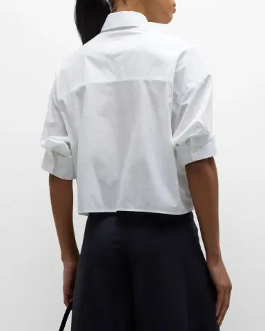 TWP Next Ex Cropped Shirt in Superfine Cotton | Thumbnail 3 TWP Next Ex Cropped Shirt in Superfine Cotton | Thumbnail 3