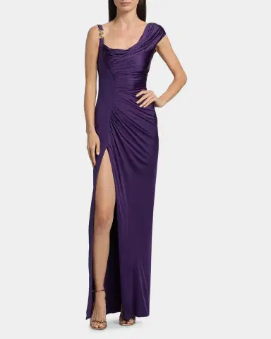 Versace Ruched Jersey Gown | Thumbnail 3 Versace Ruched Jersey Gown | Thumbnail 3