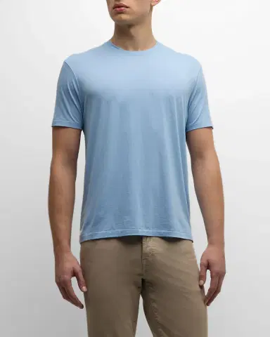 TOM FORD Men's Lyocell-Cotton Crewneck T-Shirt | Thumbnail 4 TOM FORD Men's Lyocell-Cotton Crewneck T-Shirt | Thumbnail 4