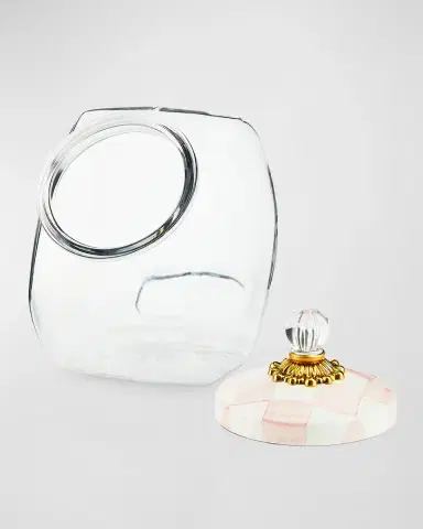 MacKenzie-Childs Cookie Jar with Rosy Check Enamel Lid | Thumbnail 2 MacKenzie-Childs Cookie Jar with Rosy Check Enamel Lid | Thumbnail 2