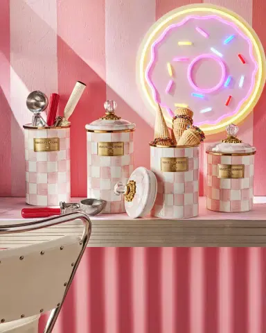 MacKenzie-Childs Rosy Check Enamel Utensil Holder | Thumbnail 2 MacKenzie-Childs Rosy Check Enamel Utensil Holder | Thumbnail 2