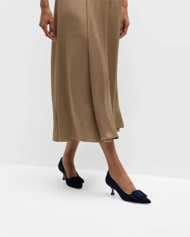 Manolo Blahnik Maysale Suede Buckle Pumps | Thumbnail 2 Manolo Blahnik Maysale Suede Buckle Pumps | Thumbnail 2