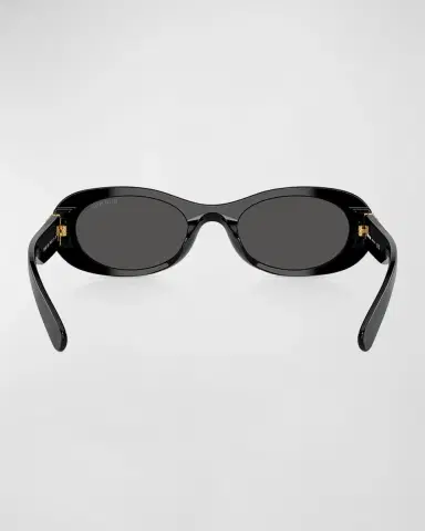 Miu Miu Logo Acetate Oval Sunglasses | Thumbnail 4 Miu Miu Logo Acetate Oval Sunglasses | Thumbnail 4