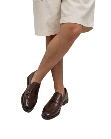 Brunello Cucinelli Men's Leather Penny Loafers | Thumbnail 1 Brunello Cucinelli Men's Leather Penny Loafers | Thumbnail 1