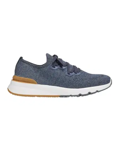Brunello Cucinelli Men's Melange Knit Runner Sneakers | Thumbnail 1 Brunello Cucinelli Men's Melange Knit Runner Sneakers | Thumbnail 1