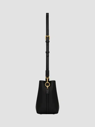 Saint Laurent Women's Le 37 Bucket Bag in Shiny Leather - Black | Thumbnail 4 Saint Laurent Women's Le 37 Bucket Bag in Shiny Leather - Black | Thumbnail 4