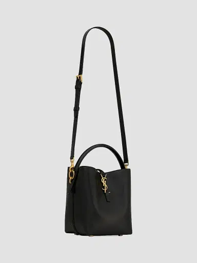 Saint Laurent Women's Le 37 Bucket Bag in Shiny Leather - Black | Thumbnail 5 Saint Laurent Women's Le 37 Bucket Bag in Shiny Leather - Black | Thumbnail 5