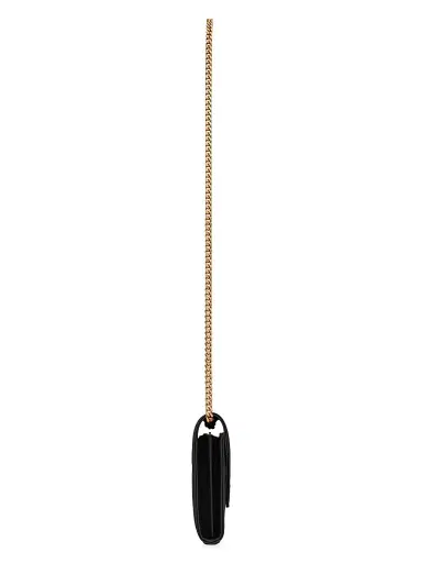 Saint Laurent Women's Classic Cassandre Chain Wallet in Grain De Poudre Leather - Black | Thumbnail 5 Saint Laurent Women's Classic Cassandre Chain Wallet in Grain De Poudre Leather - Black | Thumbnail 5