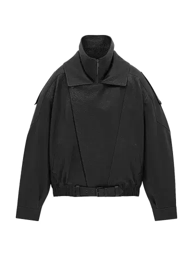 Saint Laurent Women's Bomber Jacket in Lambskin - Black | Thumbnail 3 Saint Laurent Women's Bomber Jacket in Lambskin - Black | Thumbnail 3