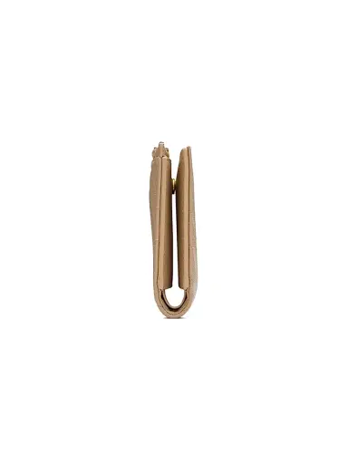 Saint Laurent Women's Cassandre Matelasse Fragments Zipped Bi-fold Wallet - Dark Beige | Thumbnail 3 Saint Laurent Women's Cassandre Matelasse Fragments Zipped Bi-fold Wallet - Dark Beige | Thumbnail 3