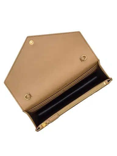 Saint Laurent Women's Cassandre Envelope Chain Wallet in Lambskin | Thumbnail 4 Saint Laurent Women's Cassandre Envelope Chain Wallet in Lambskin | Thumbnail 4