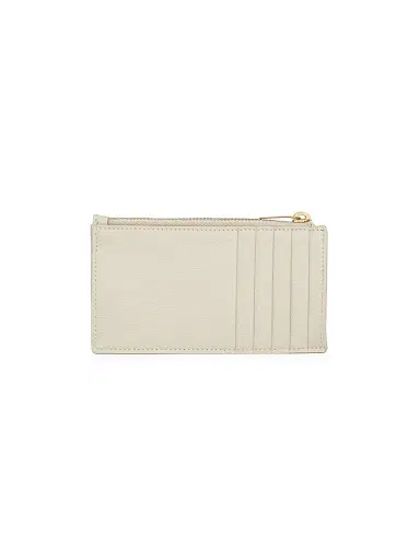 Saint Laurent Women's Cassandre Matelassé Zipped Card Case in Leather - Blanc Vintage | Thumbnail 3 Saint Laurent Women's Cassandre Matelassé Zipped Card Case in Leather - Blanc Vintage | Thumbnail 3