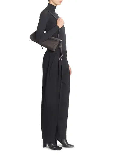 ALAIA Women's Le Click Leather Shoulder Bag - Anthracite | Thumbnail 2 ALAIA Women's Le Click Leather Shoulder Bag - Anthracite | Thumbnail 2
