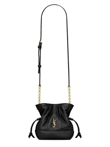 Saint Laurent Women's Jamie Mini Shoulder Pouch in Lambskin - Black | Thumbnail 5 Saint Laurent Women's Jamie Mini Shoulder Pouch in Lambskin - Black | Thumbnail 5