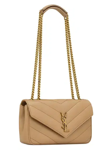 Saint Laurent Women's Loulou Shoulder Bag in Lambskin Leather - Natural Tan | Thumbnail 5 Saint Laurent Women's Loulou Shoulder Bag in Lambskin Leather - Natural Tan | Thumbnail 5