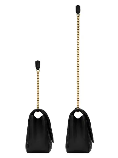 Saint Laurent Women's Loulou Shoulder Bag in Lambskin Leather - Noir | Thumbnail 4 Saint Laurent Women's Loulou Shoulder Bag in Lambskin Leather - Noir | Thumbnail 4