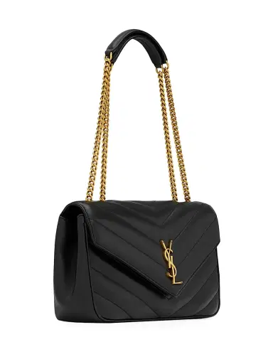 Saint Laurent Women's Loulou Shoulder Bag in Lambskin Leather - Noir | Thumbnail 5 Saint Laurent Women's Loulou Shoulder Bag in Lambskin Leather - Noir | Thumbnail 5