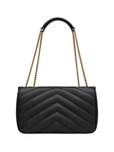 Saint Laurent Women's Loulou Shoulder Bag in Lambskin Leather - Noir | Thumbnail 8 Saint Laurent Women's Loulou Shoulder Bag in Lambskin Leather - Noir | Thumbnail 8
